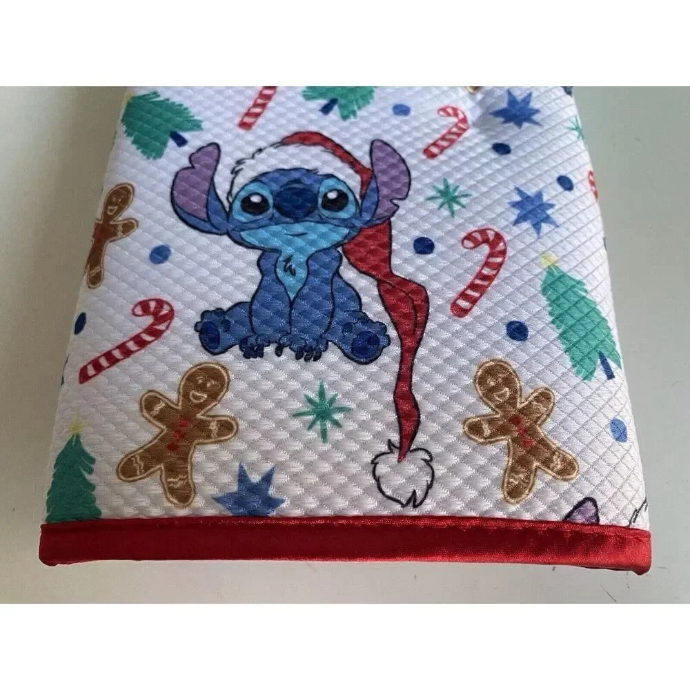 2 Pack Disney Stitch Christmas Dish Drying Mat Santa Hat‎ Gingerbread Candy Cane